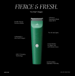 ANDIS Vida 5 In 1 Cordless Clipper [Green] -Pet Care Shop AN 79090 3