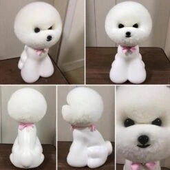 Mr. Jiang Teddy Bear Head Hair / Model Dog [White] -Pet Care Shop MJ TB04W 2