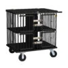 Aeolus 4-Berth Show Trolley With 6" Rubber Wheels - Large [Black] -Pet Care Shop T KB511NAF BK Kit6W