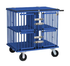Aeolus 4-Berth Show Trolley With 6" Rubber Wheels - Large [Blue]