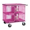 Aeolus 4-Berth Show Trolley With 6" Rubber Wheels - Large [Pink] -Pet Care Shop T KB511NAF PK Kit6W
