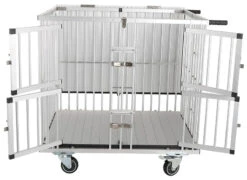 Aeolus 4-Berth Show Trolley With 4" Nylon Wheels - Large [Silver] -Pet Care Shop T KB511NAF SL Kit 2