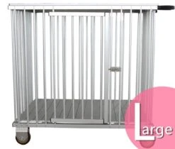 Aeolus 1-Berth Show Trolley With 6" Rubber Wheels - Large [Pink]