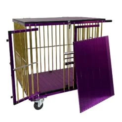Aeolus 2-Berth Show Trolley With 4" Nylon Wheels [Gold And Purple] -Pet Care Shop T KB511NAT GP Kit 2