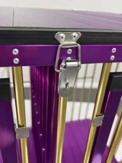 Aeolus 2-Berth Show Trolley With 6" Rubber Wheels [Gold And Purple] -Pet Care Shop T KB511NAT GP Kit6W 4