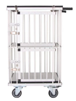 Aeolus 2-Berth Double Deck Show Trolley With 4" Nylon Wheels - XSmall [Pink] -Pet Care Shop T KB514NAT PK Kit 3