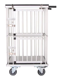 Aeolus 2-Berth Double Deck Show Trolley With 6" Rubber Wheels - XSmall [Purple] -Pet Care Shop T KB514NAT PP Kit6W 5