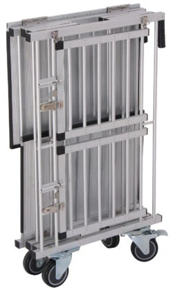 Aeolus 2-Berth Double Deck Show Trolley With 4" Nylon Wheels - XSmall [Silver] -Pet Care Shop T KB514NAT SL Kit 3