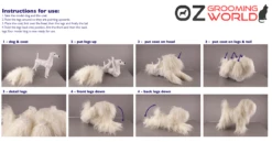 KissGrooming Teddy Bear Coat For Model Dog Mannequin [White] -Pet Care Shop T RMD22B1